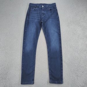 Mugsy Jeans Fultons Mens 30x33 Blue Denim Medium Wash Slim Straight